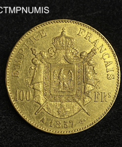 ,MONNAIE,100,FRANCS,OR,NAPOLEON,1857,