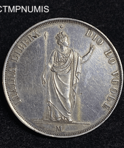 ,MONNAIE,ITALIE,LOMBARDIE,5,LIRE,ARGENT,1848,