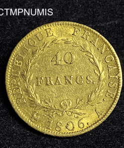,MONNAIE,40,FRANCS,OR,NAPOLEON,1806,
