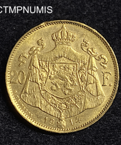 ,MONNAIE,BELGIQUE,20,FRANCS,OR,ALBERT,1914,