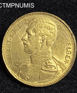 ,MONNAIE,BELGIQUE,20,FRANCS,OR,ALBERT,1914,