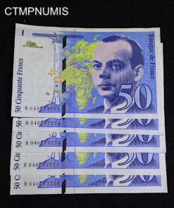 ,LOT,BILLET,50,FRANCS,SAINT,EXUPERY,1997,NEUF,