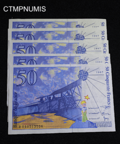 ,LOT,BILLET,50,FRANCS,SAINT,EXUPERY,1997,NEUF,