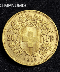 ,MONNAIE,SUISSE,20,FRANCS,OR,1905,BERNE,