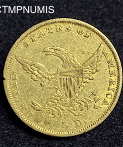,MONNAIE,ETATS,UNIS,5,DOLLAR,OR,1836,