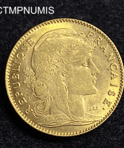 ,MONNAIE,10,FRANCS,OR,COQ,1911,