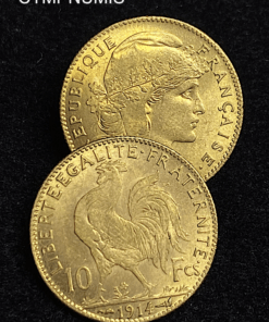 ,MONNAIE,10,FRANCS,OR,COQ,1914,