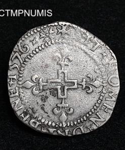 ,MONNAIE,DOUBLE,SOL,PARISIS,HENRI,III,1576,MONTPELLIER,