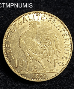 ,MONNAIE,10,FRANCS,OR,COQ,1899,