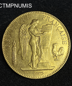 ,MONNAIE,100,FRANCS,OR,GENIE,1878,