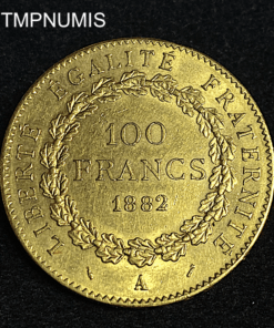 ,MONNAIE,100,FRANCS,OR,GENIE,1882,