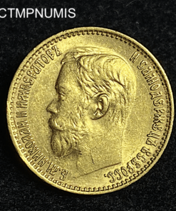 ,MONNAIE,RUSSIE,5,ROUBLE,OR,1899,