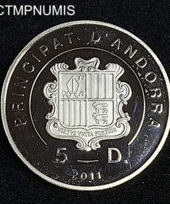 ,MONNAIE,ANDORRE,5,DINER,ARGENT,2011,AIGLE,