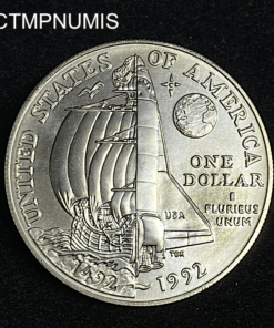 ,MONNAIE,ETATS,UNI,1,DOLLAR,ARGENT,COLOMBUS,1992,