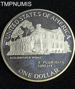,MONNAIE,ETATS,UNIS,1,DOLLAR,ARGENT,EISENHOWER,1990,