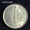,MONNAIE,5,FRANCS,PETAIN,1941,SPL,