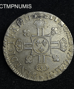 ,MONNAIE,LOUIS,XIV,1/2,ECU.8.L.1705,K,BORDEAUX,