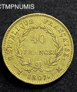 ,MONNAIE,40,FRANCS,OR,NAPOLEO, 1807,M,TOULOUSE,