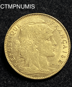 ,MONNAIE,10,FRANCS,OR,COQ,1912,