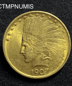 ,MONNAIE,10,DOLLAR,OR,INDIEN,1907,