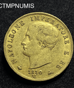 ,MONNAIE,ITALIE,40,LIRE,OR,NAPOLEON,1810,MILAN,