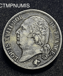 ,MONNAIE,2,FRANCS,ARGENT,LOUIS,XVIII,1821,