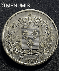 ,MONNAIE,2,FRANCS,CHARLES,X,1828,W,LILLE,