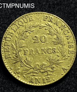 ,MONNAIE,20,FRANCS,OR,BONAPARTE,CONSUL,AN,12,