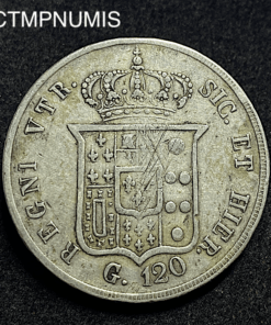 ,MONNAIE,ITALIE,120,GRANA,ARGENT,1856,NAPLES,