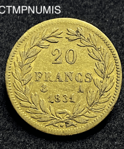 ,MONNAIE,20,FRANCS,OR,LOUIS,PHILIPPE,1831,