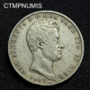 ,MONNAIE,ITALIE,5,LIRE,ARGENT,CHARLES,1842,GENES,