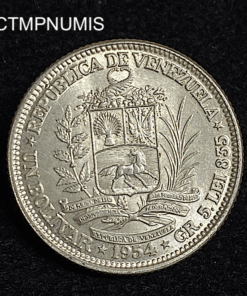 ,MONNAIE,VENEZUELA,1,BOLIVAR,ARGENT,1954,