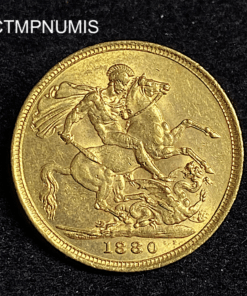 ,MONNAIE,AUSTRALIE,1,SOUVERAIN,OR,1880,MELBOURNE,