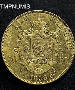 ,MONNAIE,50,FRANCS,OR,NAPOLEON,1858,BB,STRASBOURG,