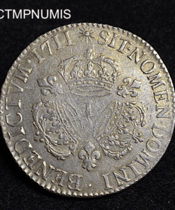 ,MONNAIE,LOUIS,XIV,ECU,3,COURONNES,1711,L,BAYONNE,