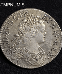 ,MONNAIE,LOUIS,XV,ECU,ARGENT,NAVARRE,1718,W,LILLE,