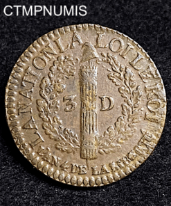 ,MONNAIE,6,DENIERS,LOUIS,XVI,1792,D,LYON,