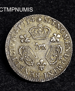 ,MONNAIE,LOUIS,XIV,1/10,ECU,3,COURONNES,1714,PAU,