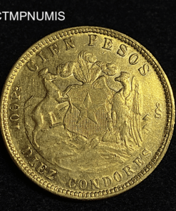 ,MONNAIE,CHILI,100,PESOS,OR,1926,