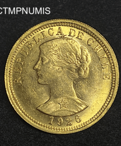 ,MONNAIE,CHILI,100,PESOS,OR,1926,