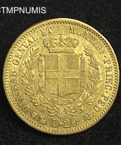 ,MONNAIE,ITALIE,20,LIRE,OR,1851,GENES,