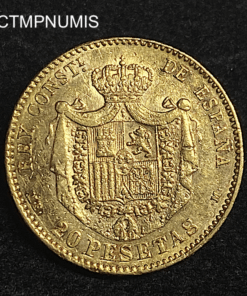 ,MONNAIE,ESPAGNE,20,PESETAS,OR,1890,