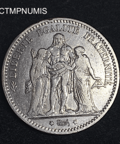 ,MONNAIE,5,FRANCS,ARGENT,HERCULE,1878,K,BORDEAUX,