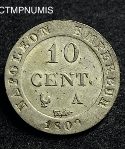 ,,MONNAIE,10,CENTIMES,NAPOLEON,I°,1809,