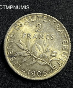 ,MONNAIE,2,FRANCS,SEMEUSE,1905,ARGENT,