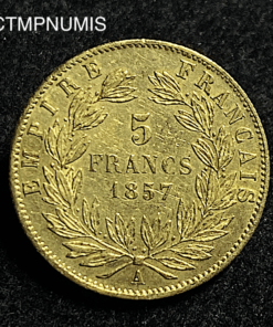 ,MONNAIE,5,FRANCS,OR,NAPOLEON,1857,