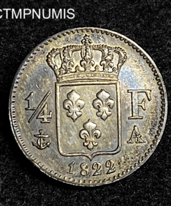 ,MONNAIE,1/4,FRANC,LOUIS,XVIII,1822,A,PARIS,
