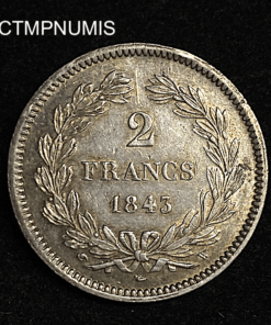,MONNAIE,2,FRANCS,ARGENT,LOUIS,PHILIPPE,1843,W,LILLE,