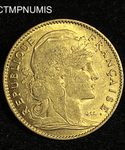 ,MONNAIE,10,FRANCS,OR,COQ,1905,