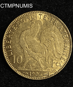 ,MONNAIE,10,FRANCS,OR,COQ,1906,